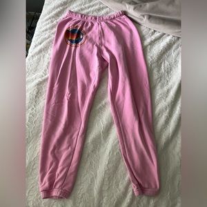 Pink Aviator Nation Sweatpants